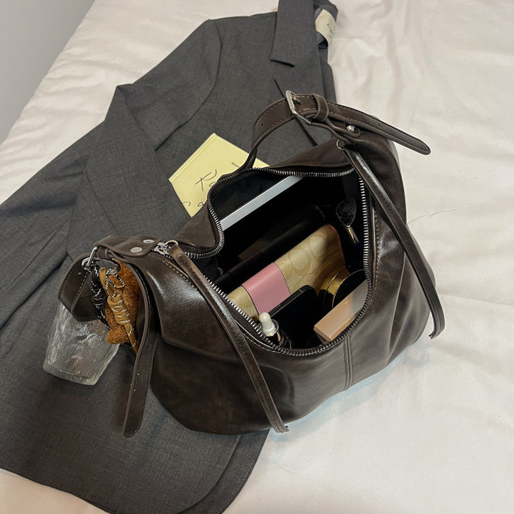 Damen Hobo-Tasche mit elegantem Kordelzug und geschmeidigem Kunstleder Nord Taschen