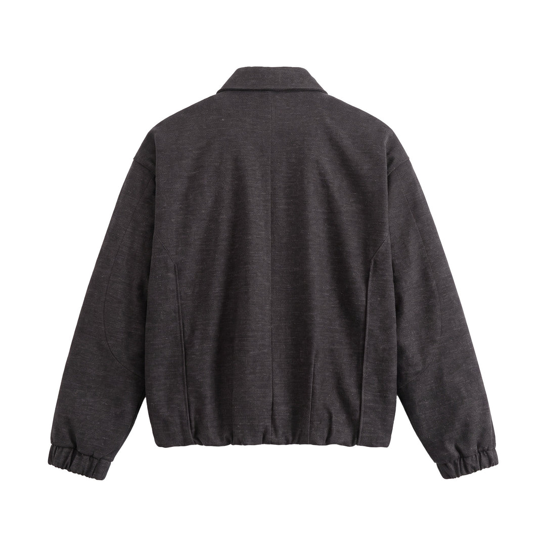 Herren Kurz geschnittener Wollmix‑Blouson mit verdeckter Druckknopfblende Nord Taschen