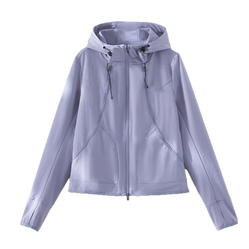 Damen Leichte Kapuzenjacke aus Funktionsfleece mit Zwei‑Wege‑Reißverschluss und ergonomischen Nähten Nord Taschen