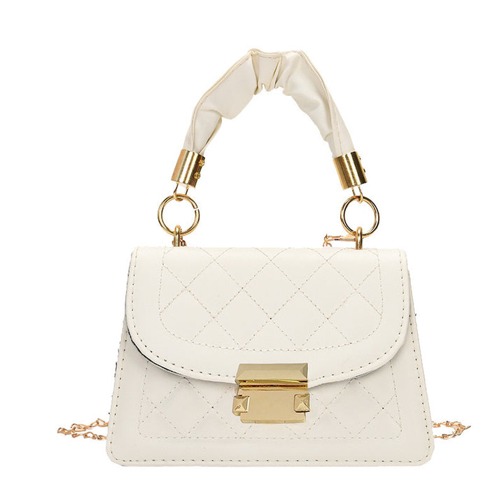 Damen Clutch-Tasche mit geflochtenem Tragegriff und hochwertiger Steppverarbeitung Nord Taschen