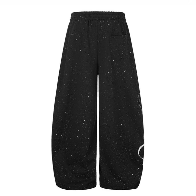 Damen Extraweite Palazzo-Sweathose mit Komfortbund und Glitzer-Detail Nord Taschen