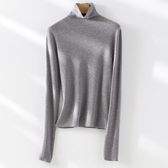 Damen Slim-Fit Feinstrick-Rollkragenpullover mit Stretch Nord Taschen