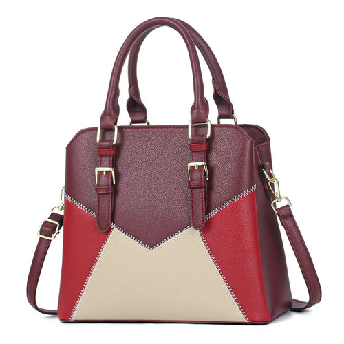 Damen Handtasche mit modernem Farbblock-Design und verstellbarem Schulterriemen Nord Taschen