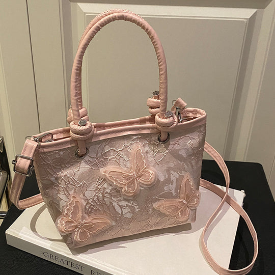 Damen Handtasche mit floralen Stickereien und verstellbarem Schulterriemen Nord Taschen