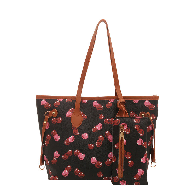 Damen Einkaufstasche mit fruchtigem Design und praktischem Innenfach Nord Taschen