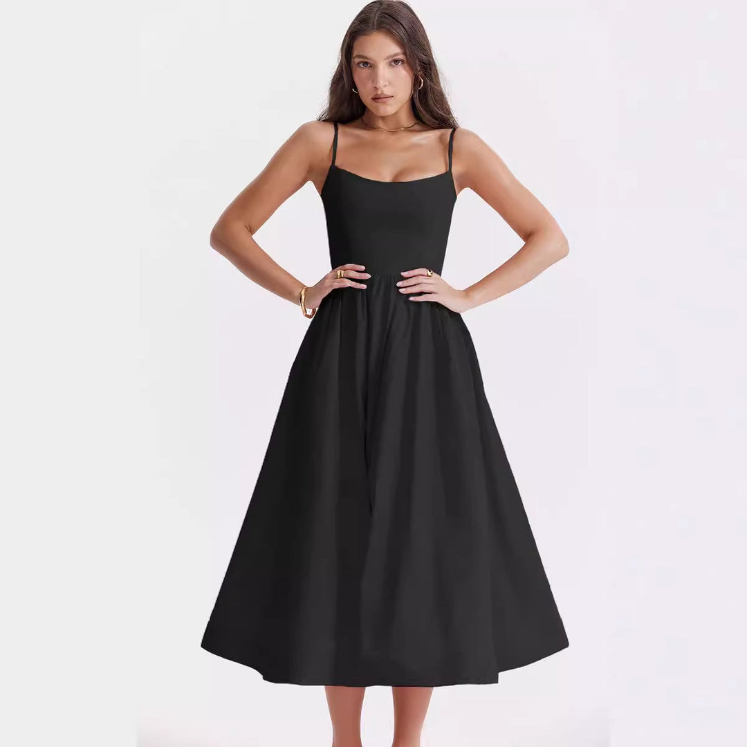 Damen Maxikleid mit floralem Print und verstellbaren Spaghettiträgern