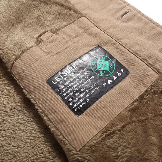 Herren Ärmellose Canvas‑Teddyweste mit wärmender Fleece‑Innenlage und aufgesetzten Taschen Nord Taschen