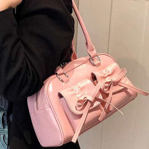 Damen elegante Handtasche mit dekorativen Schleifen und praktischem Stauraum Nord Taschen