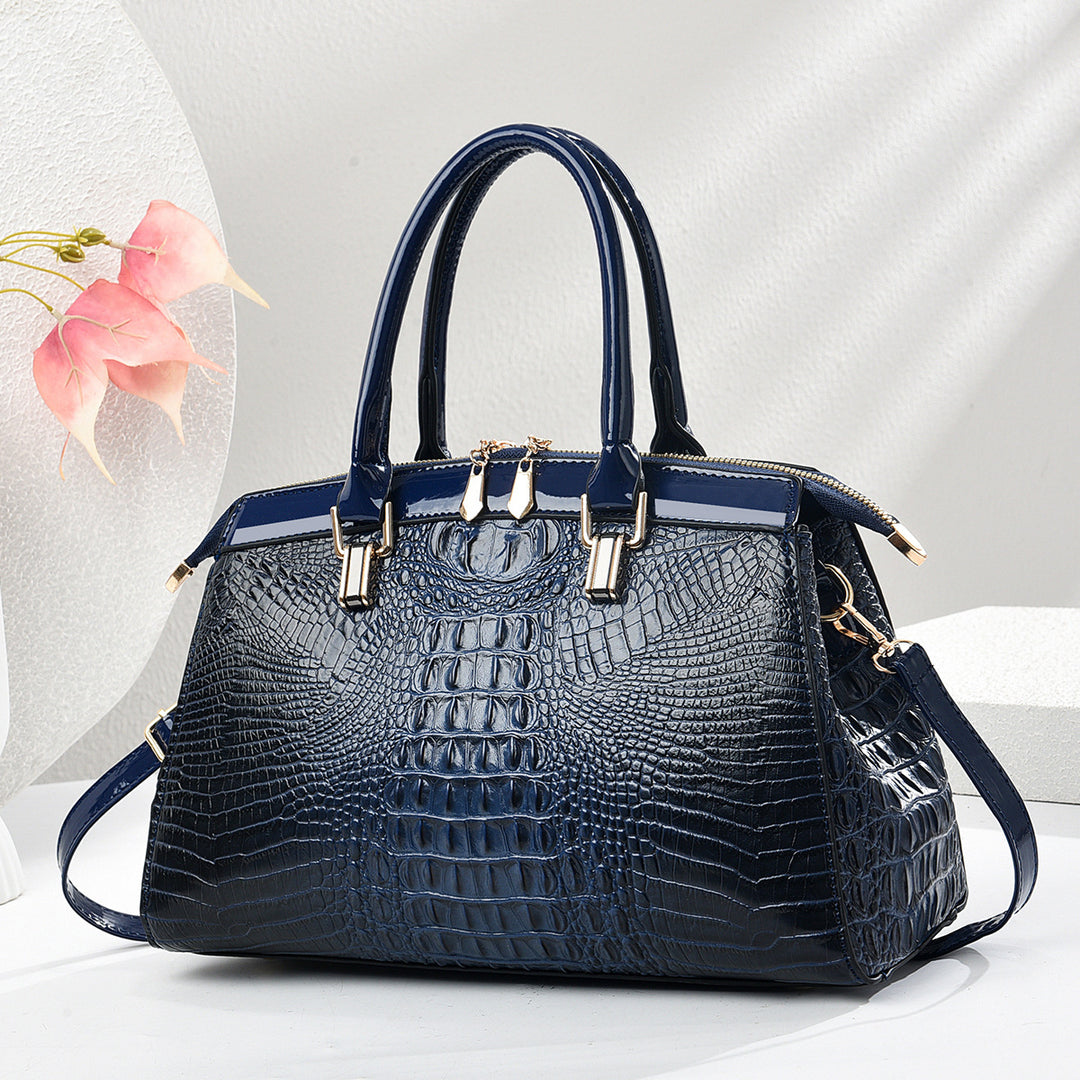 Damen hochwertige Handtasche im eleganten Krokodil-Look Nord Taschen