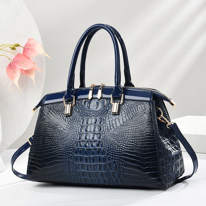 Damen hochwertige Handtasche im eleganten Krokodil-Look Nord Taschen
