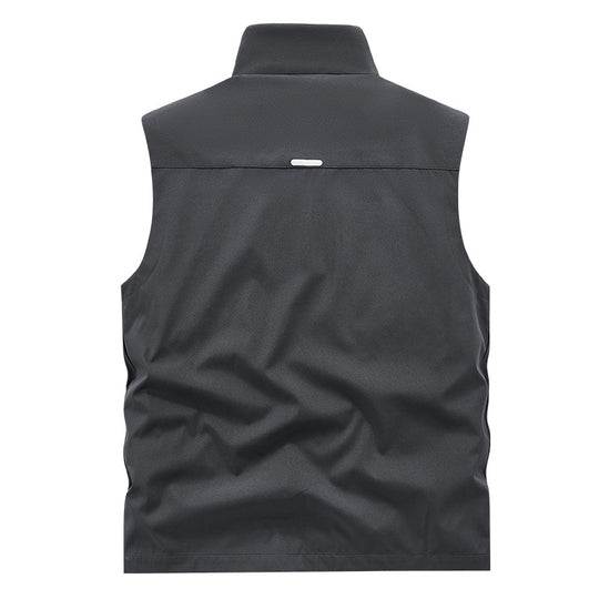 Herren Wasserabweisende Utility‑Weste mit mehreren Reißverschlusstaschen & hohem Stehkragen Nord Taschen