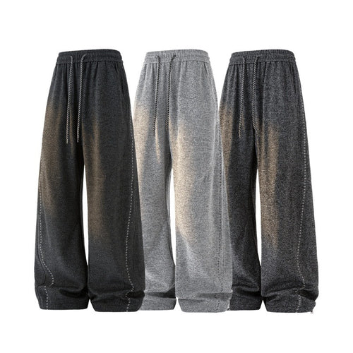 Damen Weite Lounge‑Hose aus Sweatstoff mit Kordelzug, Ziernähten und elastischem Bund Nord Taschen