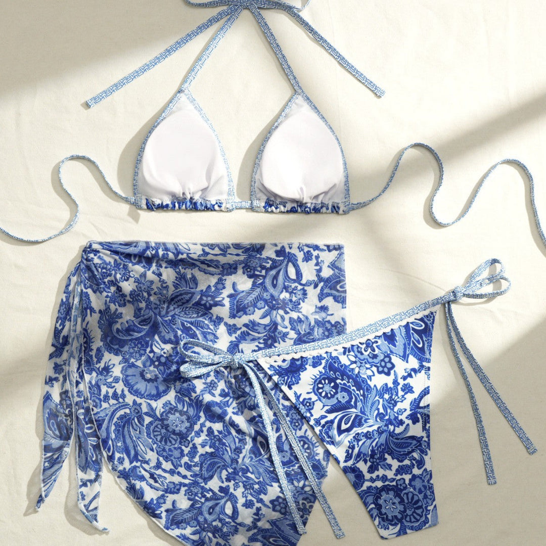 Damen Triangel-Bikini mit floralem Design