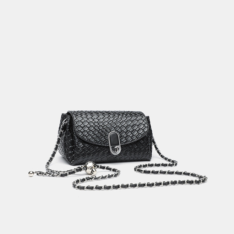 Damen Clutch-Tasche mit geflochtenem Design und verzierter Kette Nord Taschen