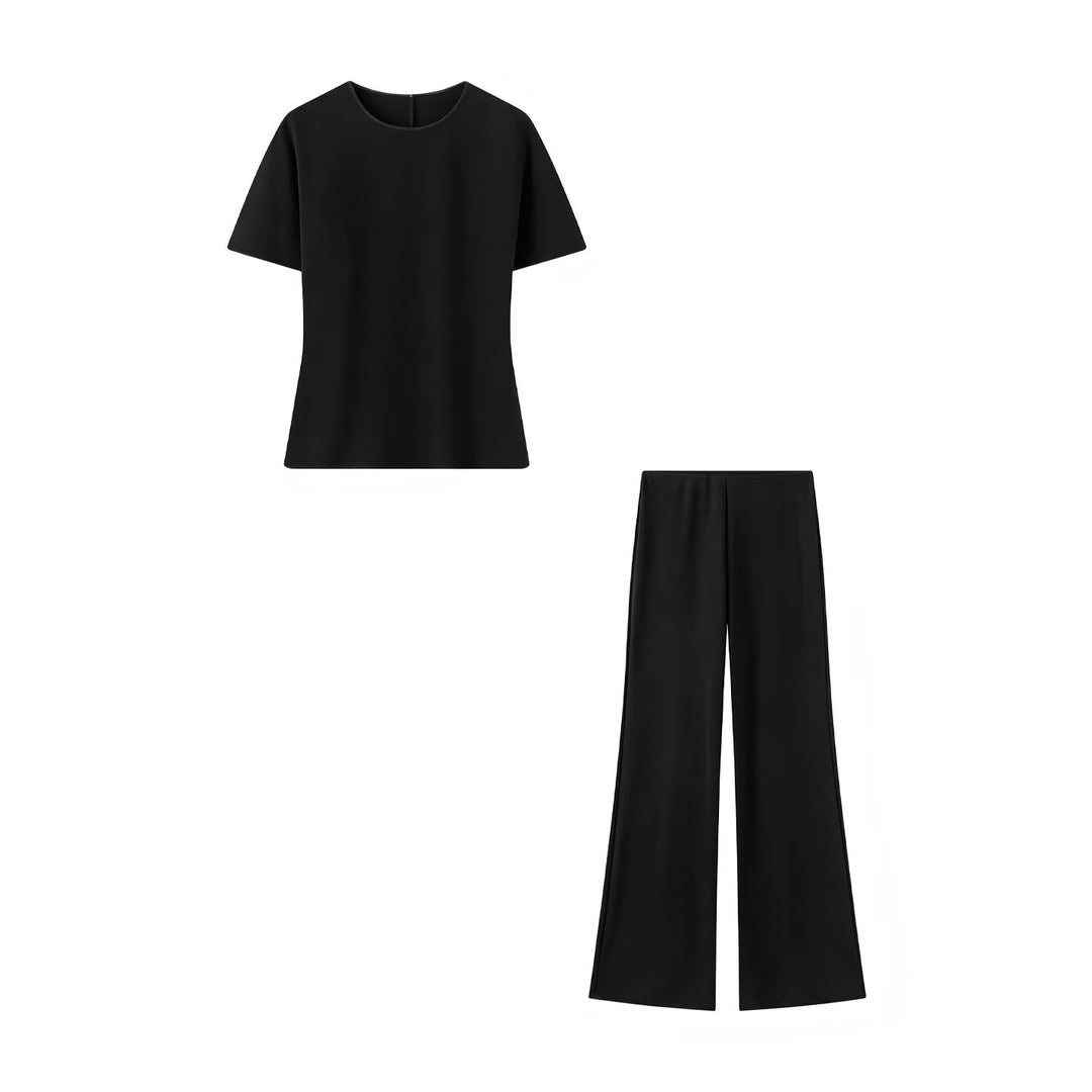 Damen Weite Satinhose mit hoher Taille und fließender Wide‑Leg‑Silhouette Nord Taschen
