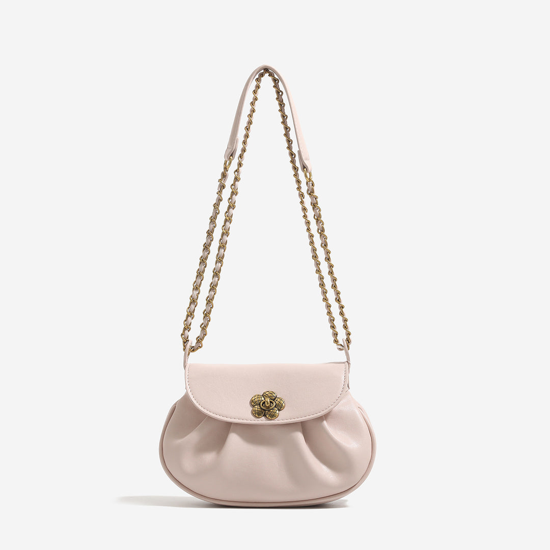 Damen Umhängetasche mit floralem Magnetverschluss und luxuriösem Kettenriemen Nord Taschen