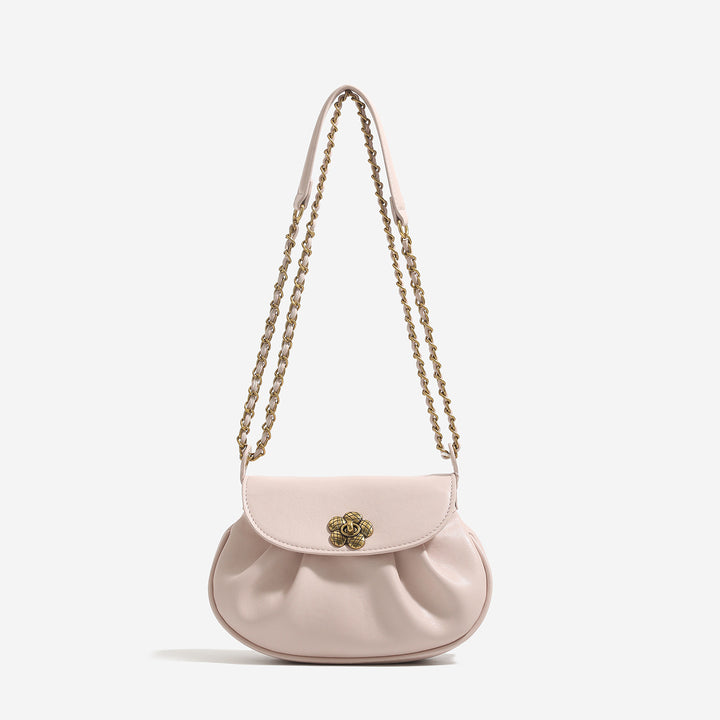 Damen Umhängetasche mit floralem Magnetverschluss und luxuriösem Kettenriemen Nord Taschen