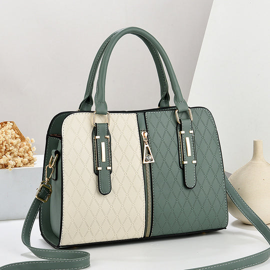 Damen luxuriöse Handtasche mit kontrastierendem Farbdesign und stilvollen Applikationen Nord Taschen