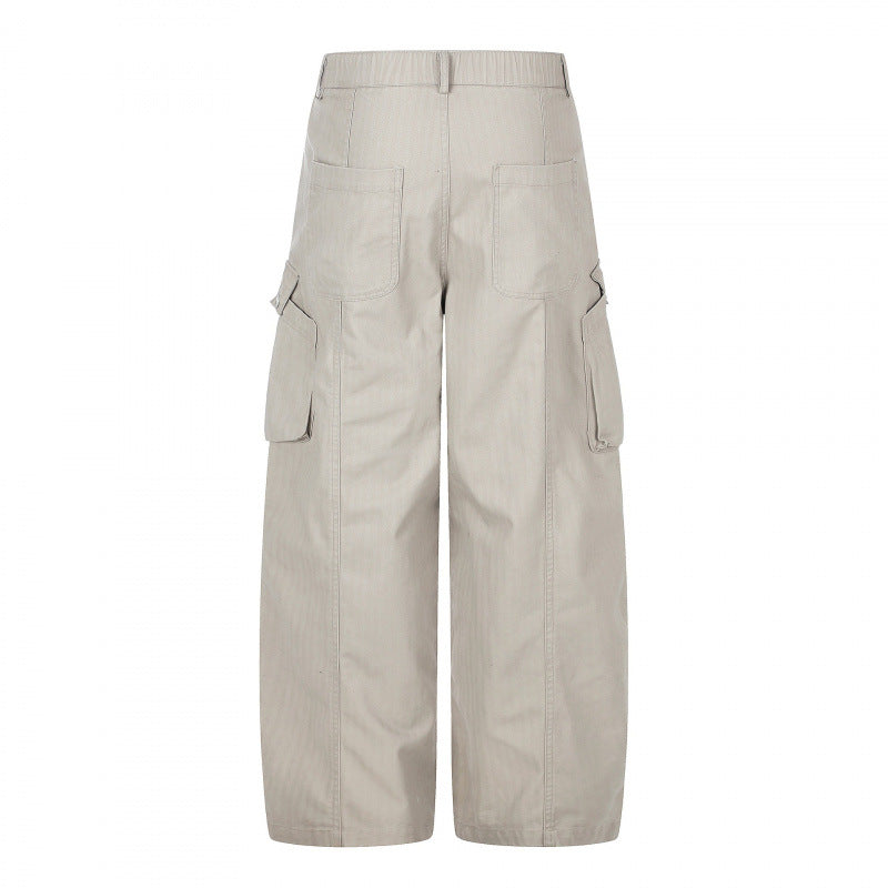 Damen weite Cargo‑Culottehose mit hoher Taille, aufgesetzten Klappentaschen und lässiger Cropped‑Silhouette Nord Taschen