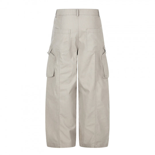Damen weite Cargo‑Culottehose mit hoher Taille, aufgesetzten Klappentaschen und lässiger Cropped‑Silhouette Nord Taschen