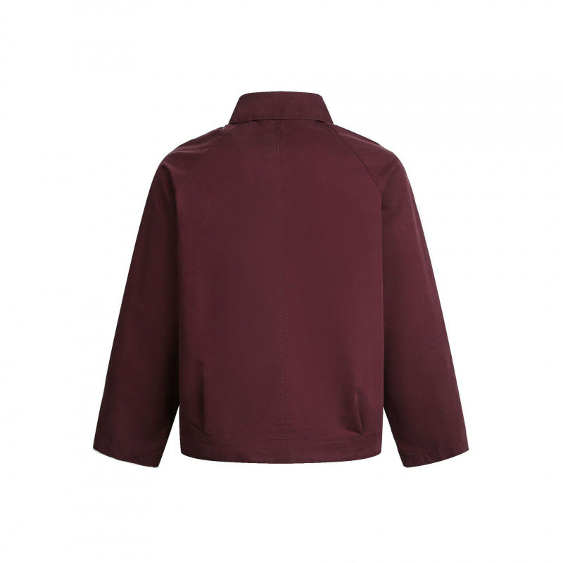 Herren Boxy-Reißverschlussjacke mit Raglanärmeln und markanten Teilungsnähten Nord Taschen