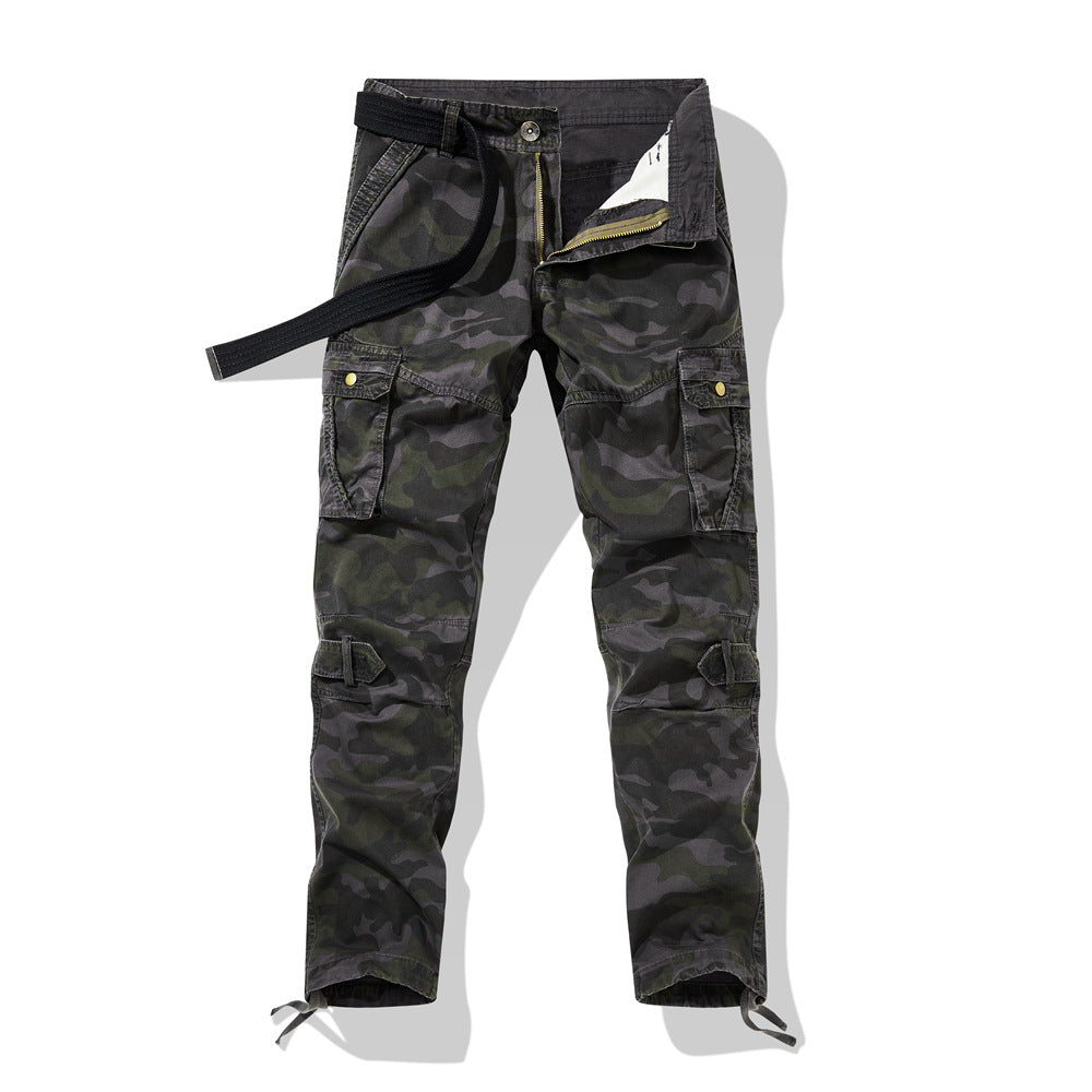 Herren Cargohhose im Military-Style mit verstärkten Knien, Multifunktions‑Taschen & Kordelbund Nord Taschen