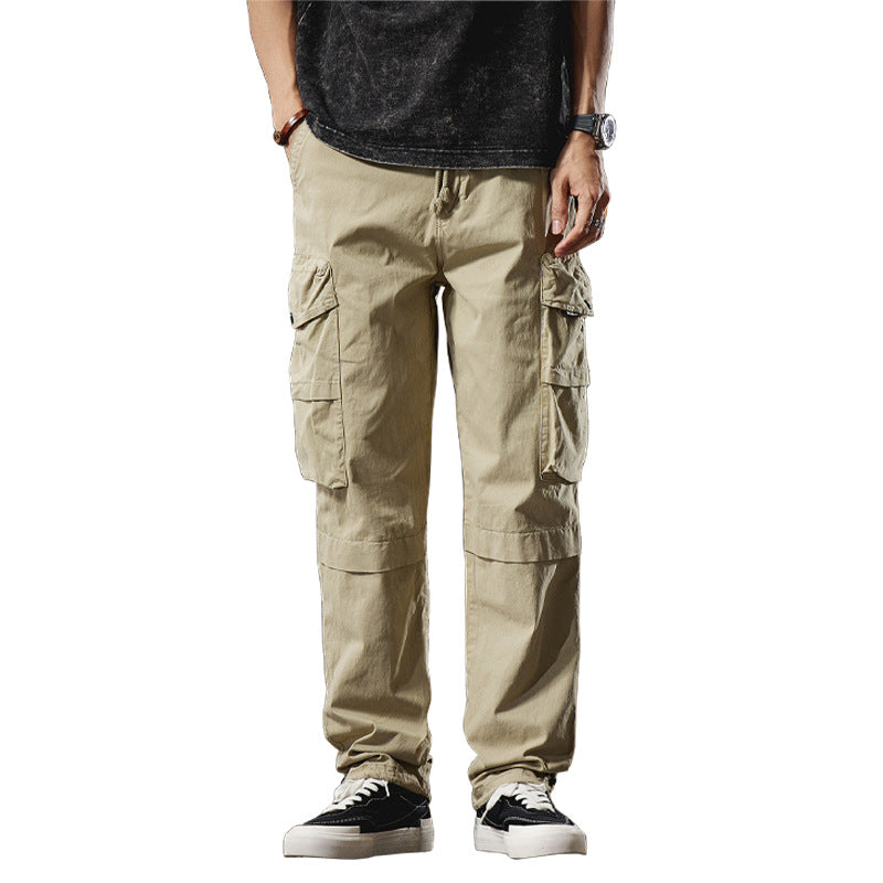 Herren Lässige Cargohose im Utility-Look mit Tunnelzugbund, Multifachtaschen und Kniepaneelen Nord Taschen