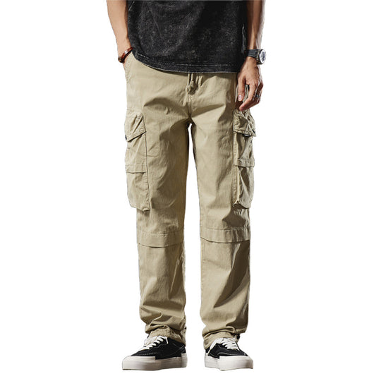Herren Lässige Cargohose im Utility-Look mit Tunnelzugbund, Multifachtaschen und Kniepaneelen Nord Taschen