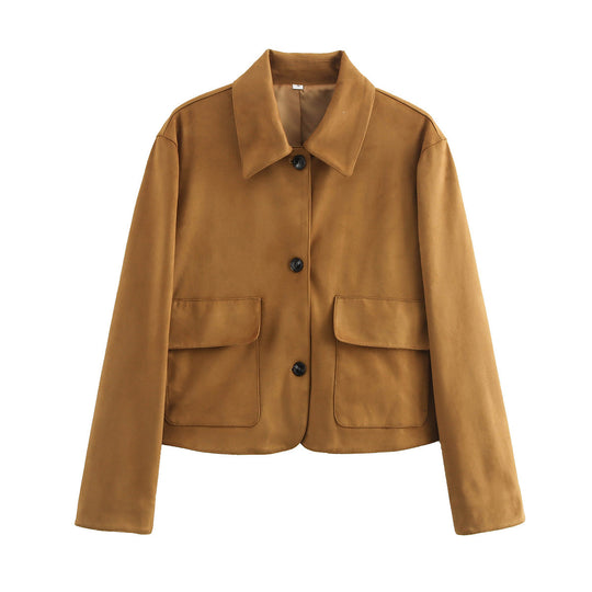 Damen Kurzjacke im Fieldstyle mit Boxy‑Schnitt und großen aufgesetzten Pattentaschen Nord Taschen