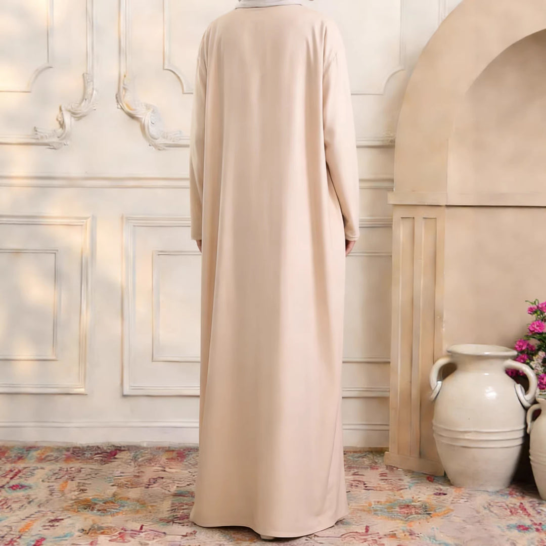 Damen Maxikleid im Kaftan-Stil mit handbemaltem Blumenprint Nord Taschen