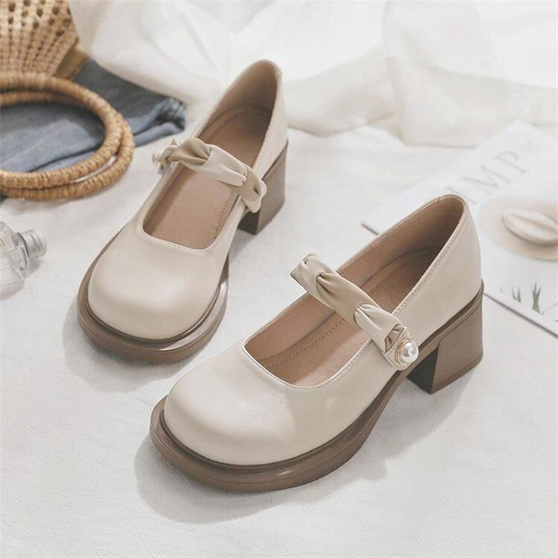 Damen Elegante Plateau-Pumps mit Schleifen-Detail Nord Taschen