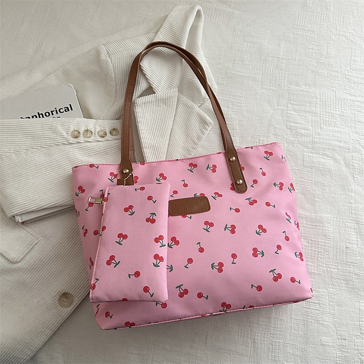 Damen praktische Handtasche mit Kirschmotiv Nord Taschen
