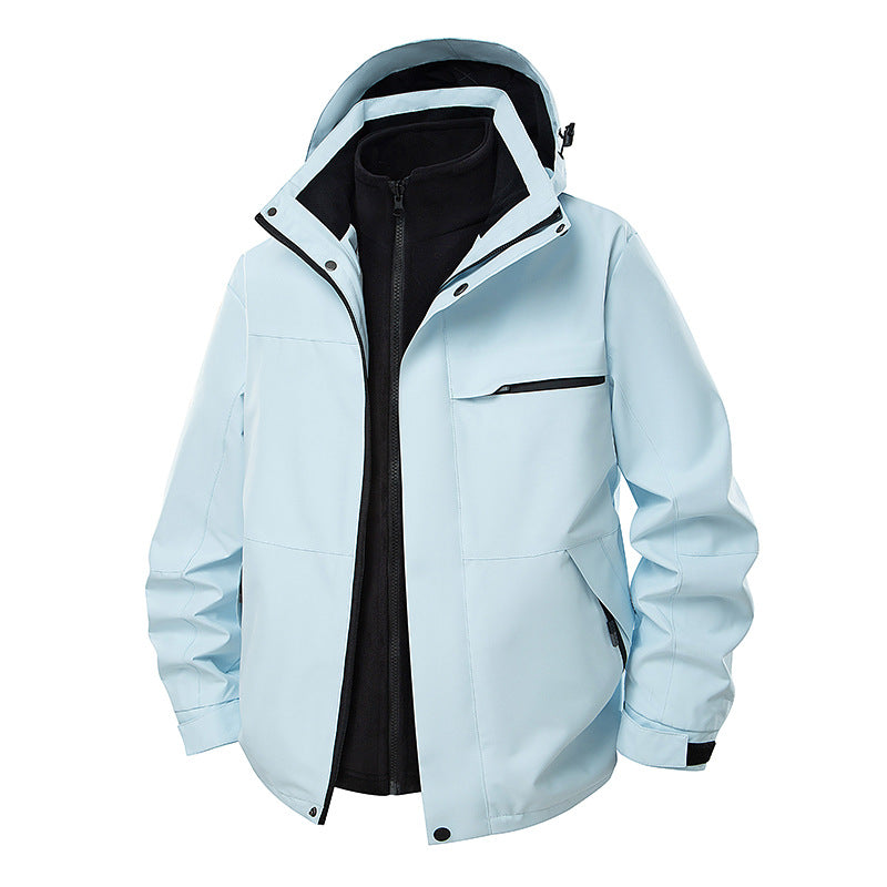 Herren Wasserdichte Outdoor-Jacke mit verstellbarer Kapuze Nord Taschen