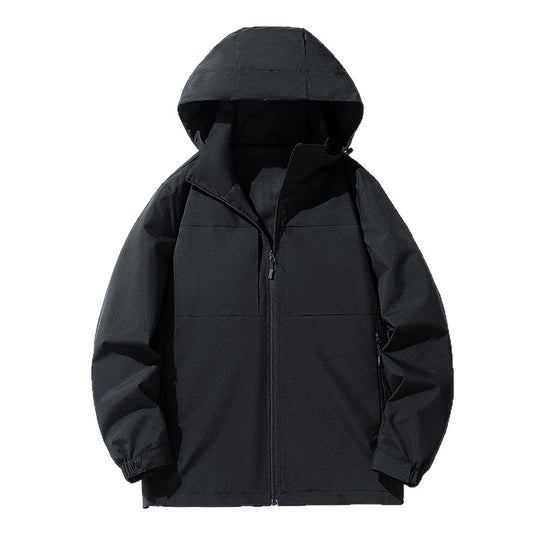 Herren Wasserabweisende Softshell-Outdoorjacke mit Kapuze, atmungsaktivem Netzfutter und verdecktem Reißverschluss Nord Taschen