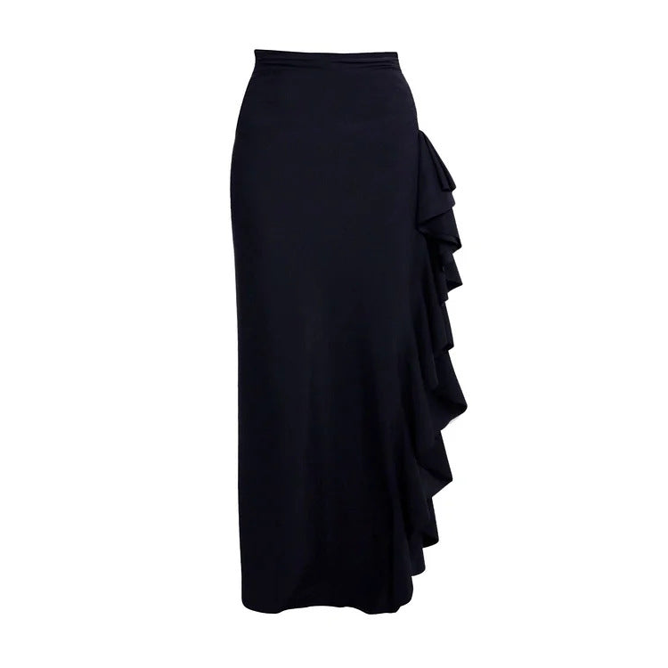 Damen Badeanzug mit modischem Off-Shoulder Design und eleganter Rüschen-Maxiröhre Nord Taschen