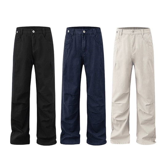 Damen Weitgeschnittene Denim-Hose mit elastischem Bund Nord Taschen