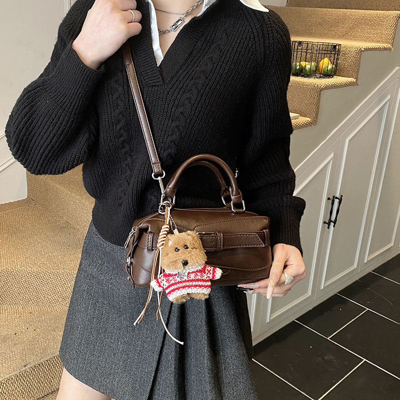 Damen Mini-Handtasche mit charmantem Tieranhänger Nord Taschen