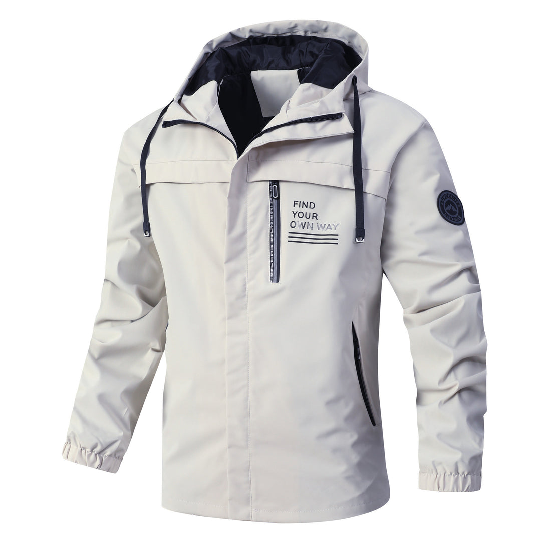 Herren Moderner urbaner Parka mit Kapuze, Brustreißverschluss und elastischen Bündchen Nord Taschen
