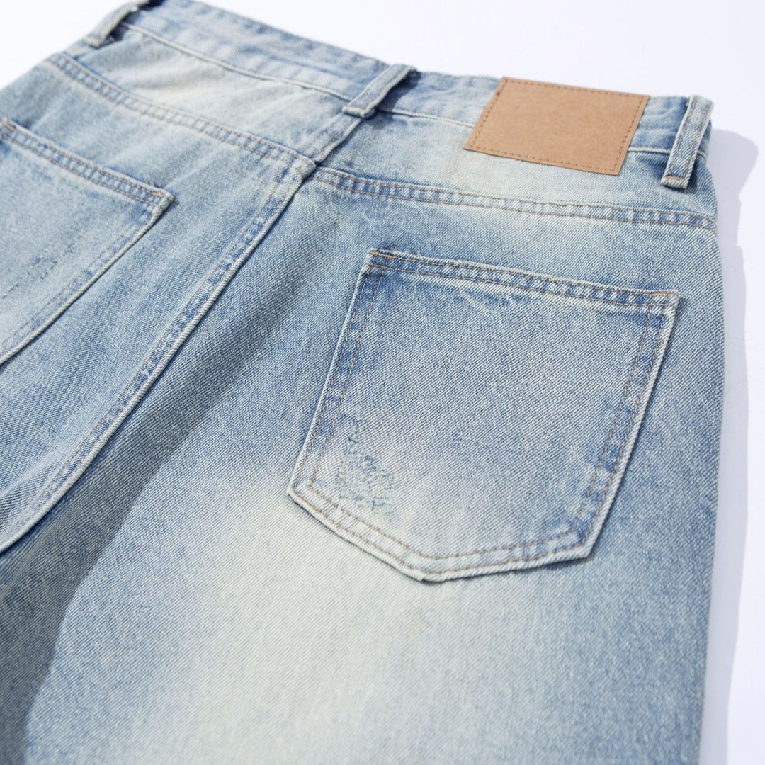 Damen Hochtaillierte verkürzte Jeans im Culotte‑Schnitt mit weiter Beinführung Nord Taschen
