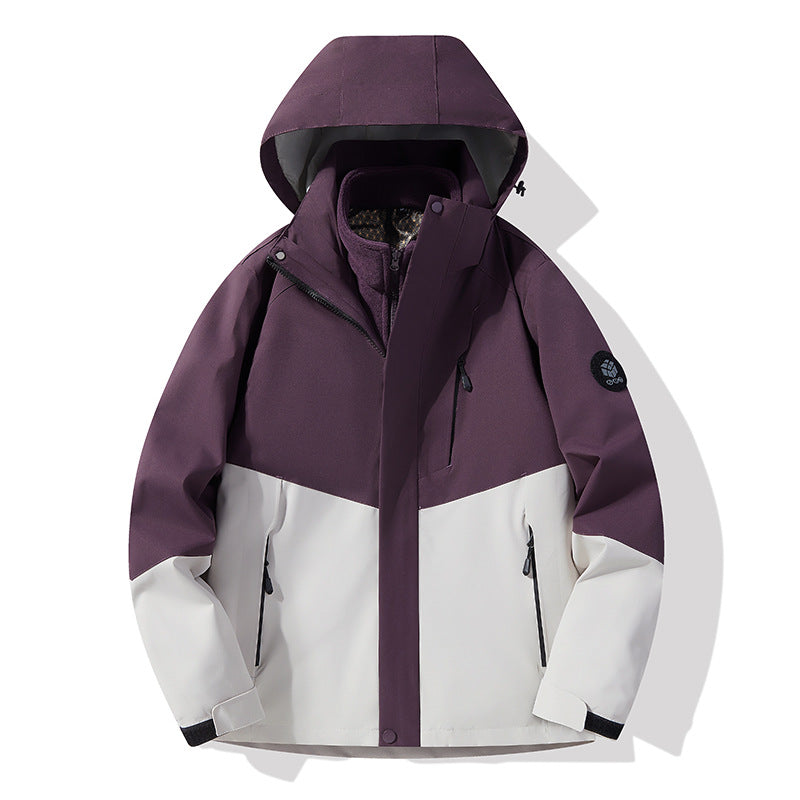 Herren Softshell-Outdoorjacke mit abnehmbarer Fleece‑Innenlage, verstellbarer Kapuze und wasserabweisenden Reißverschlüssen Nord Taschen