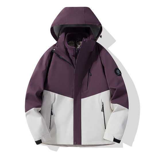 Herren Softshell-Outdoorjacke mit abnehmbarer Fleece‑Innenlage, verstellbarer Kapuze und wasserabweisenden Reißverschlüssen Nord Taschen