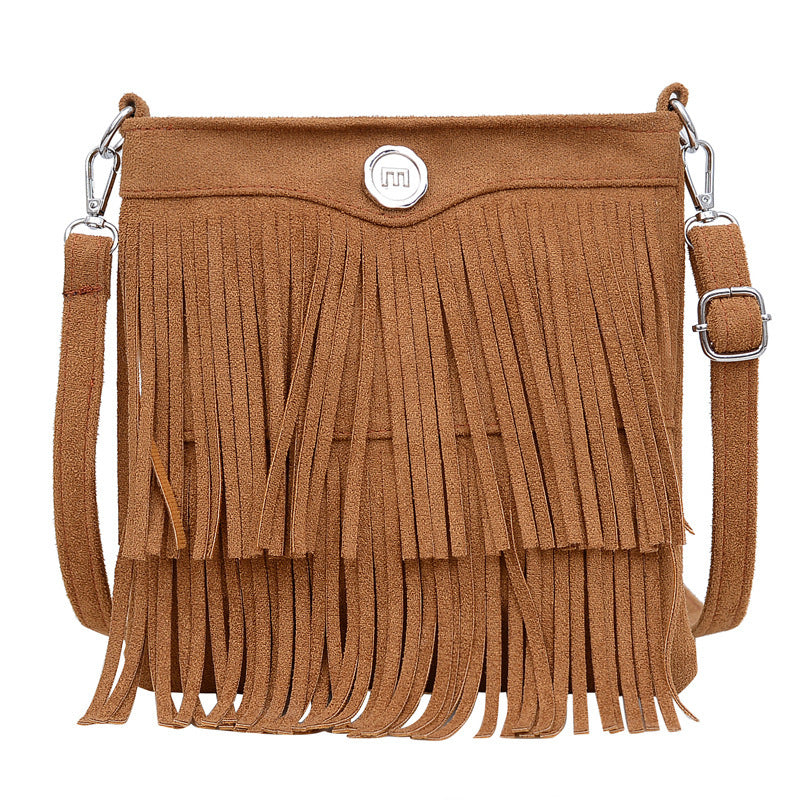 Damen Umhängetasche mit fransigen Details Nord Taschen