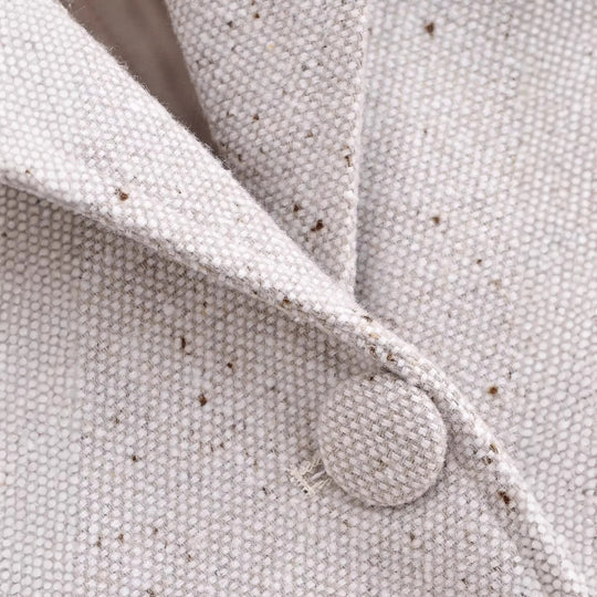 Damen Taillierter Bouclé‑Blazer mit Wiener Nähten und verdeckter Knopfleiste Nord Taschen