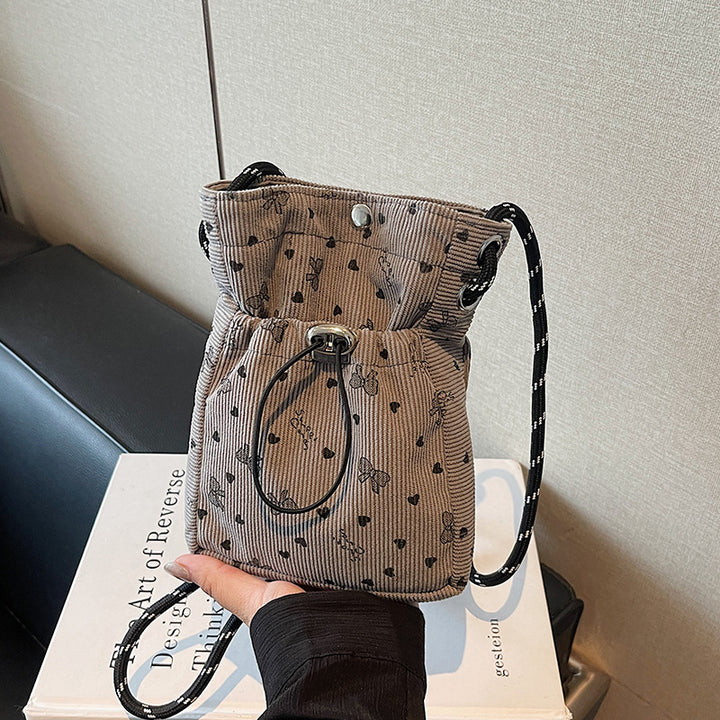 Damen Mini-Beuteltasche mit floralem Muster Nord Taschen