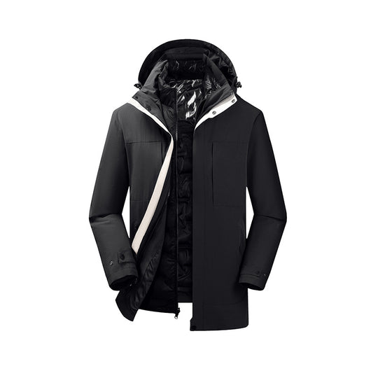 Herren Zweiteiliger Parka mit herausnehmbarer Stepp-Innenjacke und verstellbarer Kapuze Nord Taschen