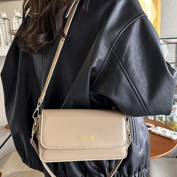 Damen Umhängetasche mit hochwertigem Kunstleder und elegantem Klappenverschluss Nord Taschen