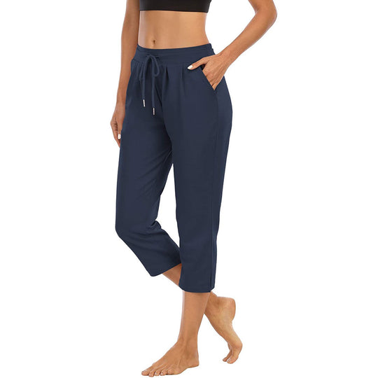 Damen bequeme Freizeithose mit elastischem Bund und seitlichen Taschen Nord Taschen