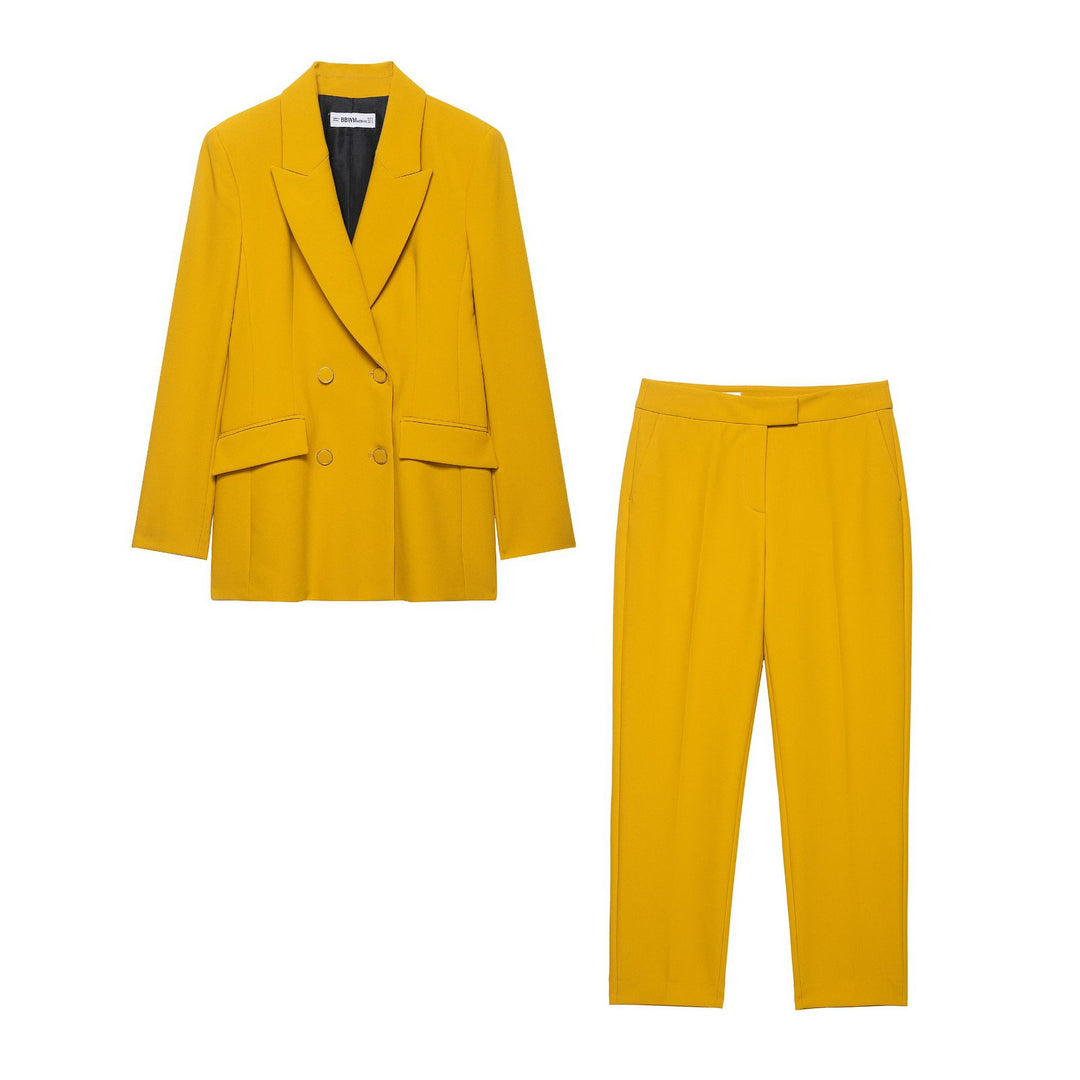 Damen Hochtaillierte tapered Anzughose mit Bügelfalte Nord Taschen