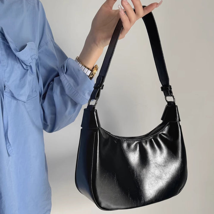 Damen Schultertasche mit elegantem Faltendesign und verstellbarem Schulterriemen Nord Taschen