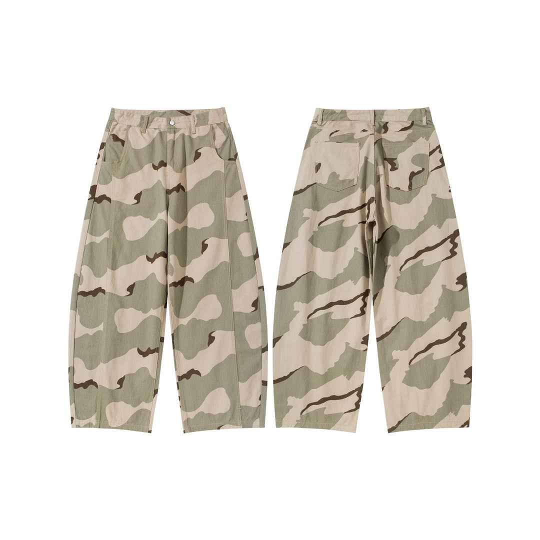 Damen Weite Cropped Cargohose im Camouflage Utility‑Look Nord Taschen